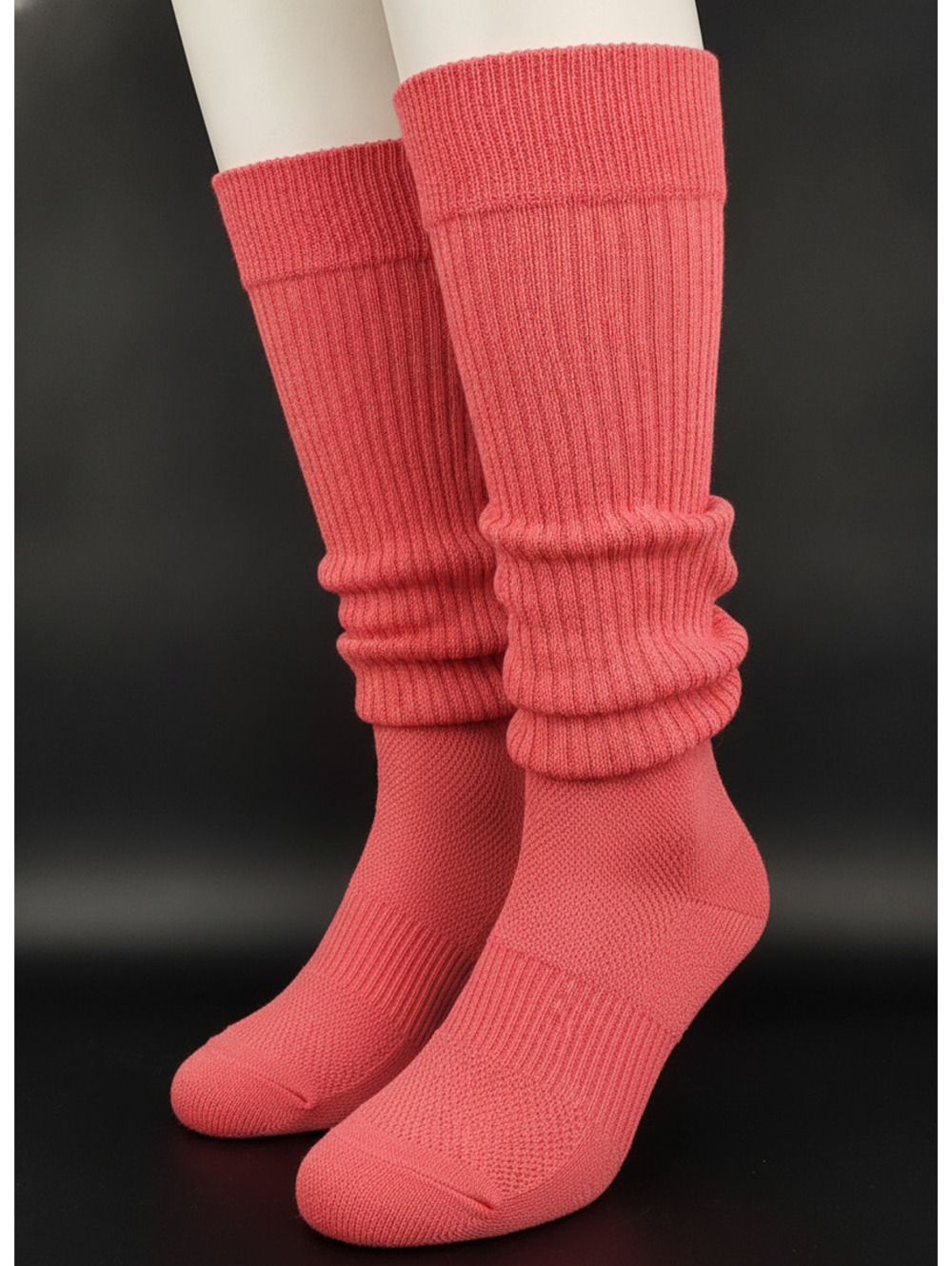 American Made Hot Pink Slouch Socks - 3 Pair